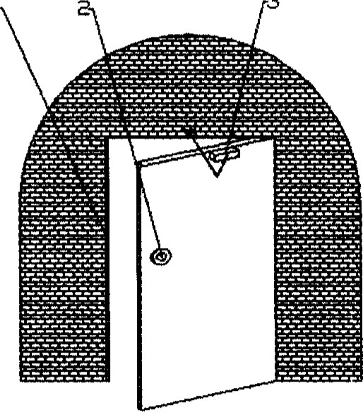 行人風門礦井下主視圖