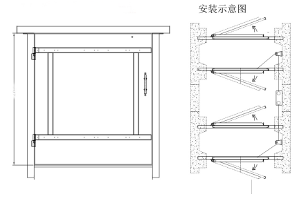 竹膠板雙向行人小門